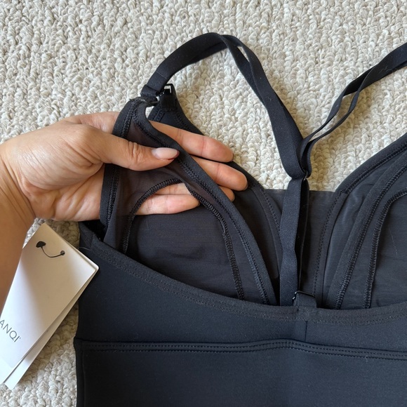 Black Adjustable Racerback Nursing Bra - Picture 7 of 14